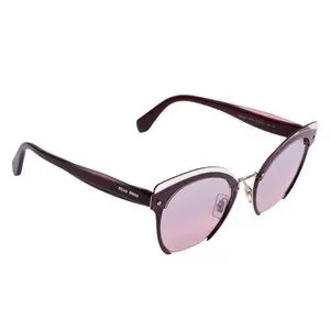 Miu Miu Burgundy/ Purple Gradient SMU 53T Cat Eye Sunglasses Miu Miu | Accessories | Miu Miu Burgundy Purple Gradient Smu  main image 3